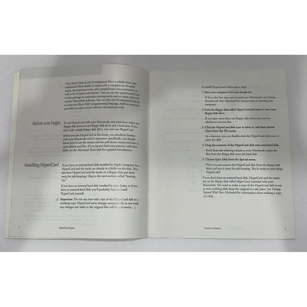 Macintosh‎ Hyper Card Basics System 7 Guide 1990 Macintosh Collector Vintage